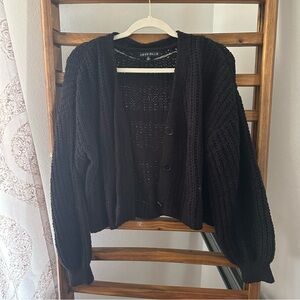 Love+Elle Black Chunky Button-Front Cardigan